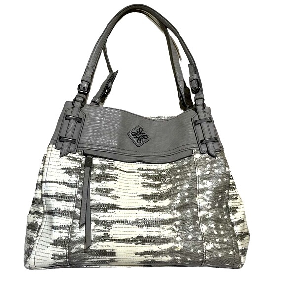 Simply Vera Vera Wang Handbags - Simply Vera by Vera Wang Large 3 compartment Faux snakeskin  shoulder bag purse